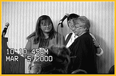 Joan Brown Accepts Bob Brown's 2000 Founders Award